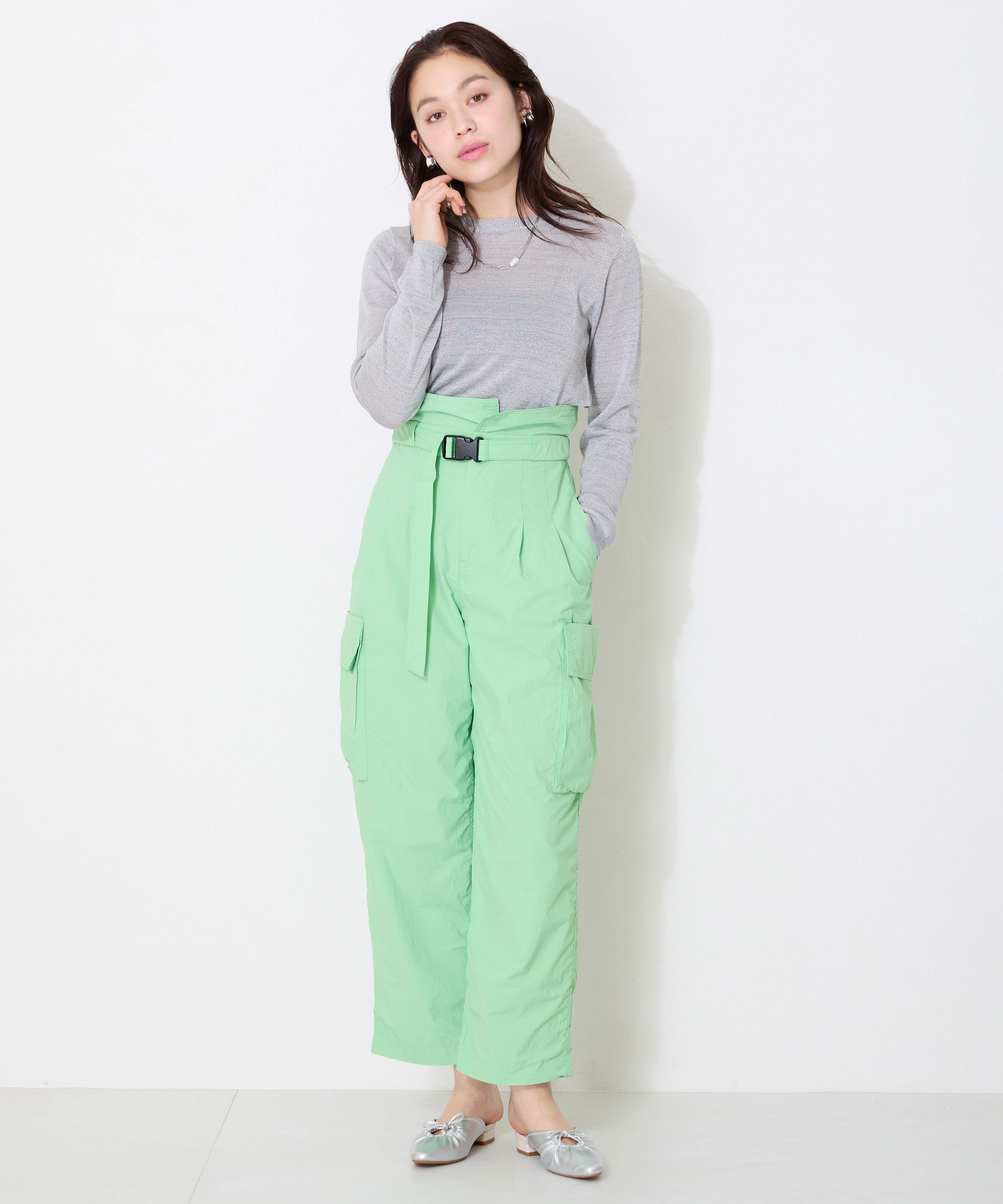 WA Oriental TRaffic「●2025春夏新作●スクエアトゥギャザーリボンミュール/52107」|パンプス|