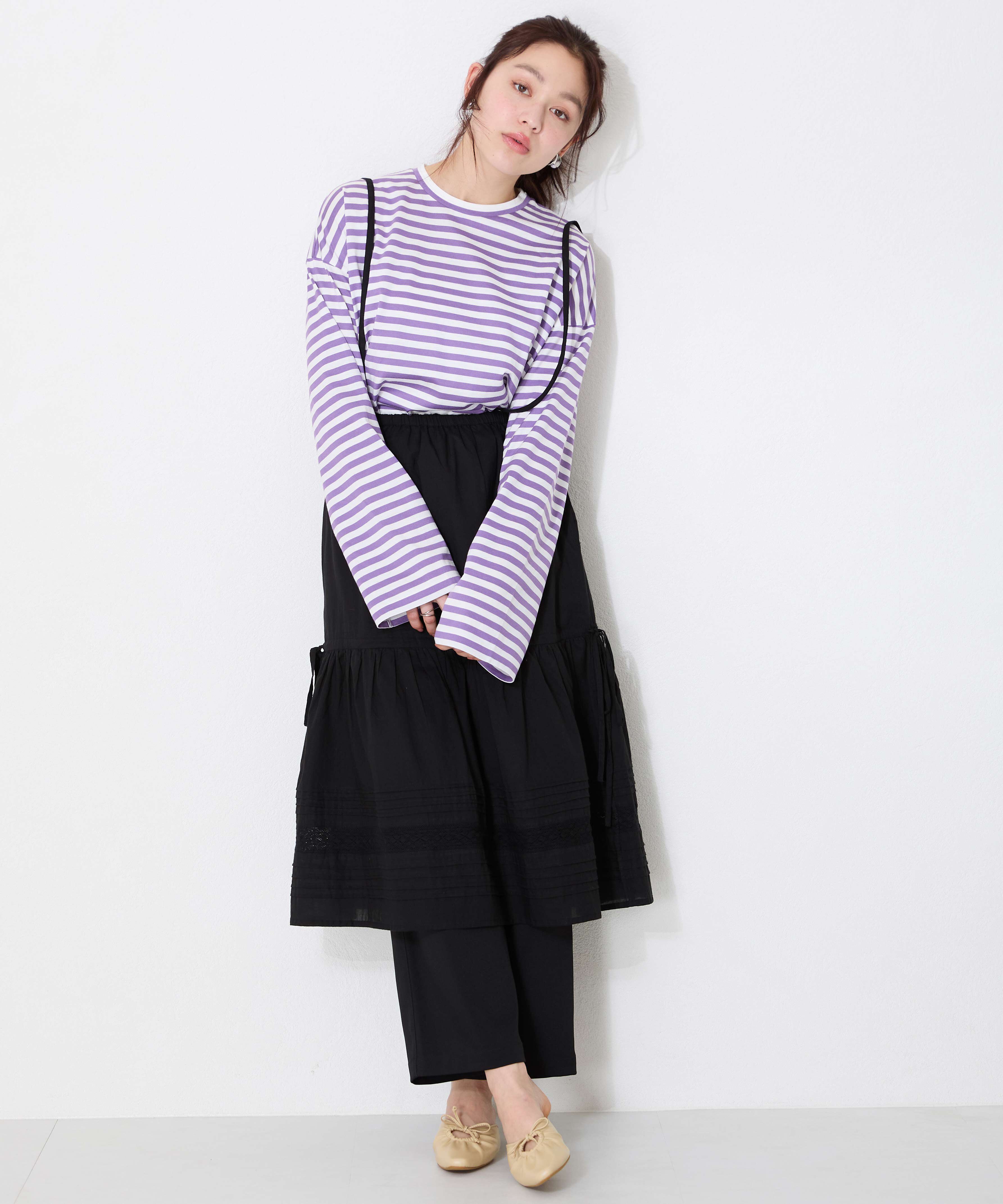 WA Oriental TRaffic「●2025春夏新作●スクエアトゥギャザーリボンミュール/52107」|パンプス|