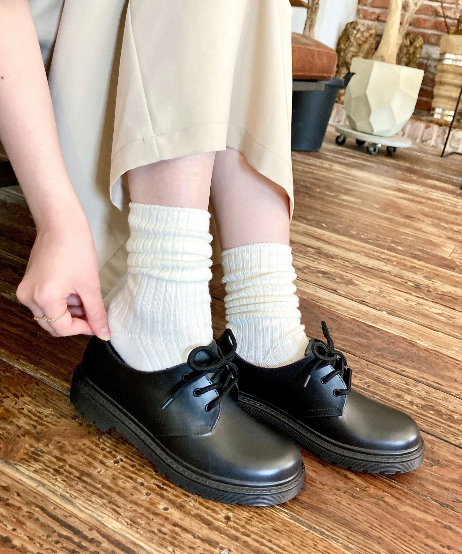 ORiental TRaffic「【防水】 タンクソール レースアップ レインシューズ /R-1022 通勤靴 晴雨兼用」|パンプス|