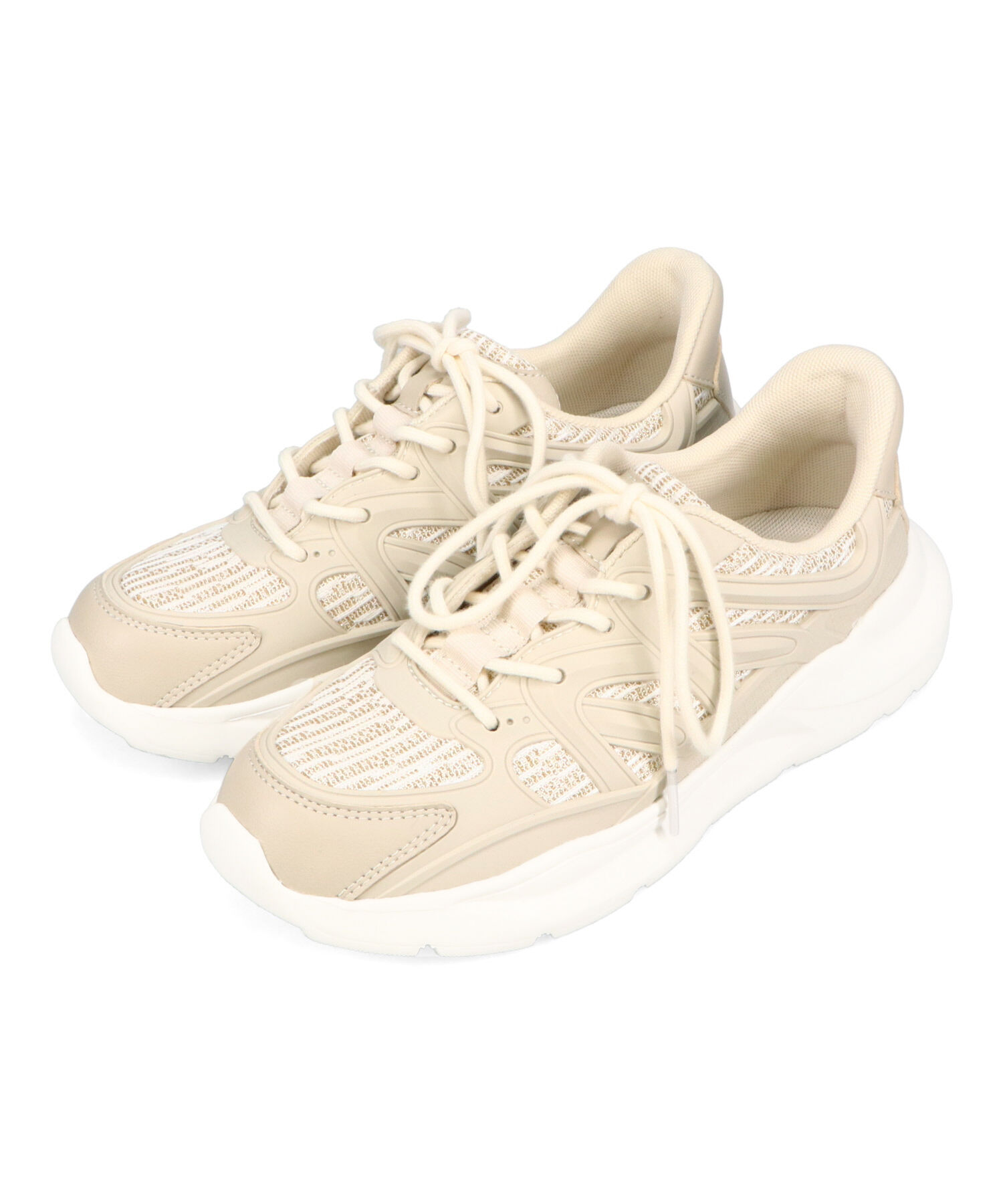 ORiental TRaffic「●2025春夏新作●ラバーパーツ&times;ラメ織りレーススニーカー/OT3760」|スニーカー|