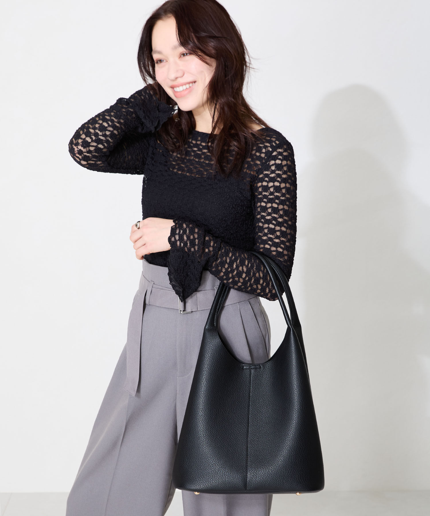 ORiental TRaffic「ショルダーホーボー バッグ /BA-257 ショルダーバッグ オフィスバッグ 大容量バッグ」|ショルダー・メッセンジャー|