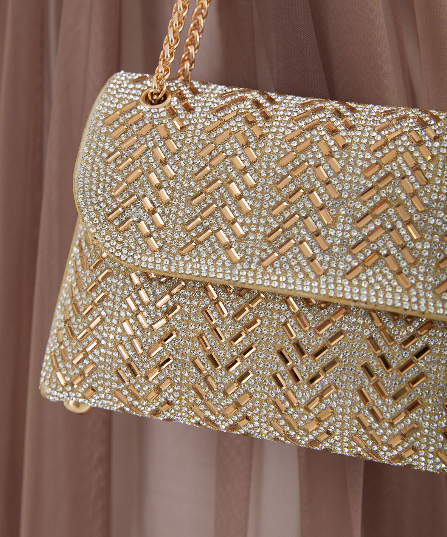 ORiental TRaffic「【オケージョン】ラインストーンチェーンバッグ/MOB002」|ショルダー・メッセンジャー|