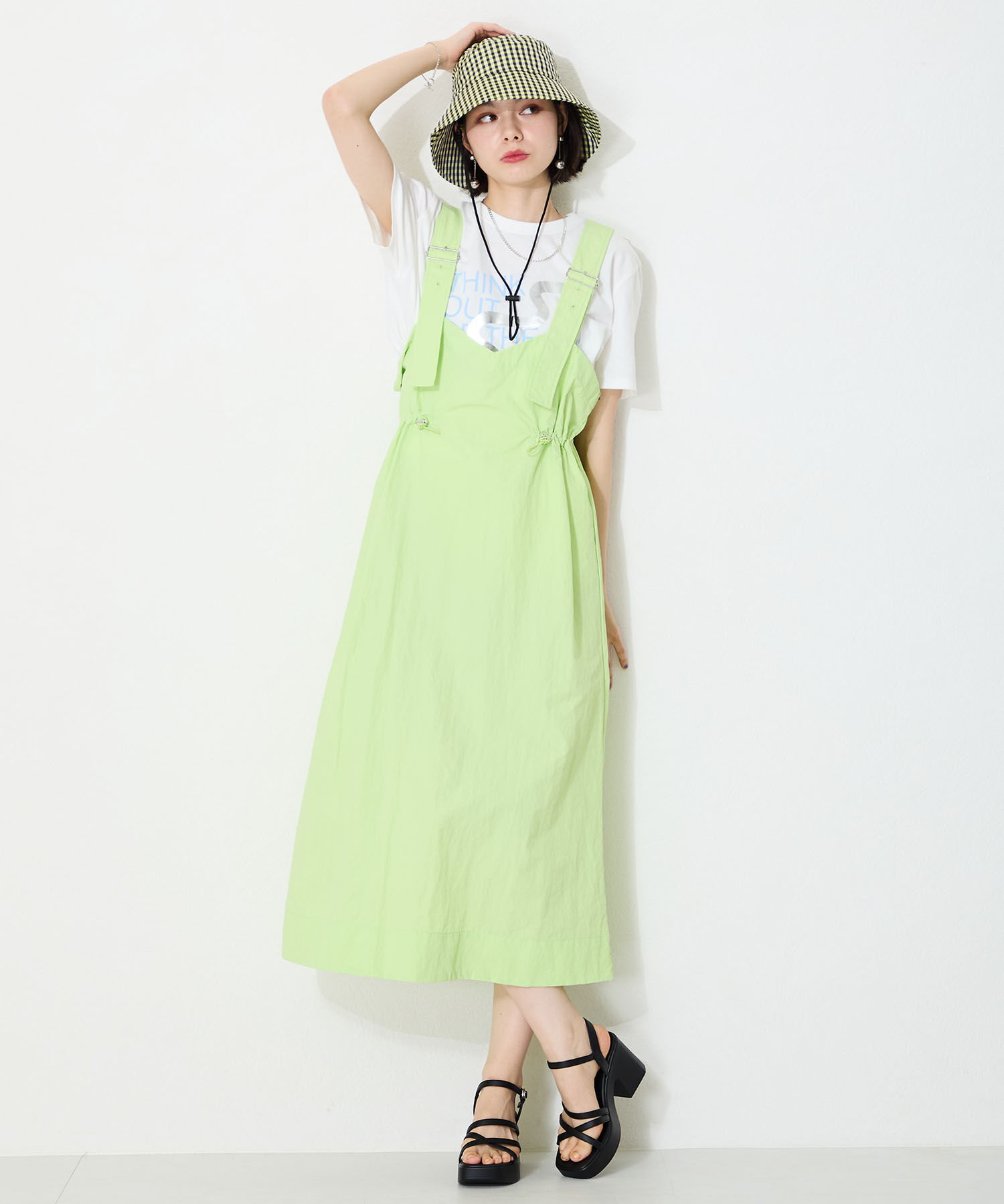 ORiental TRaffic「●2025春夏新作●ナローストラップ厚底ヒールサンダル/51203 サンダル 厚底 ヒール9.3cm 人気 トレンド」|サンダル|