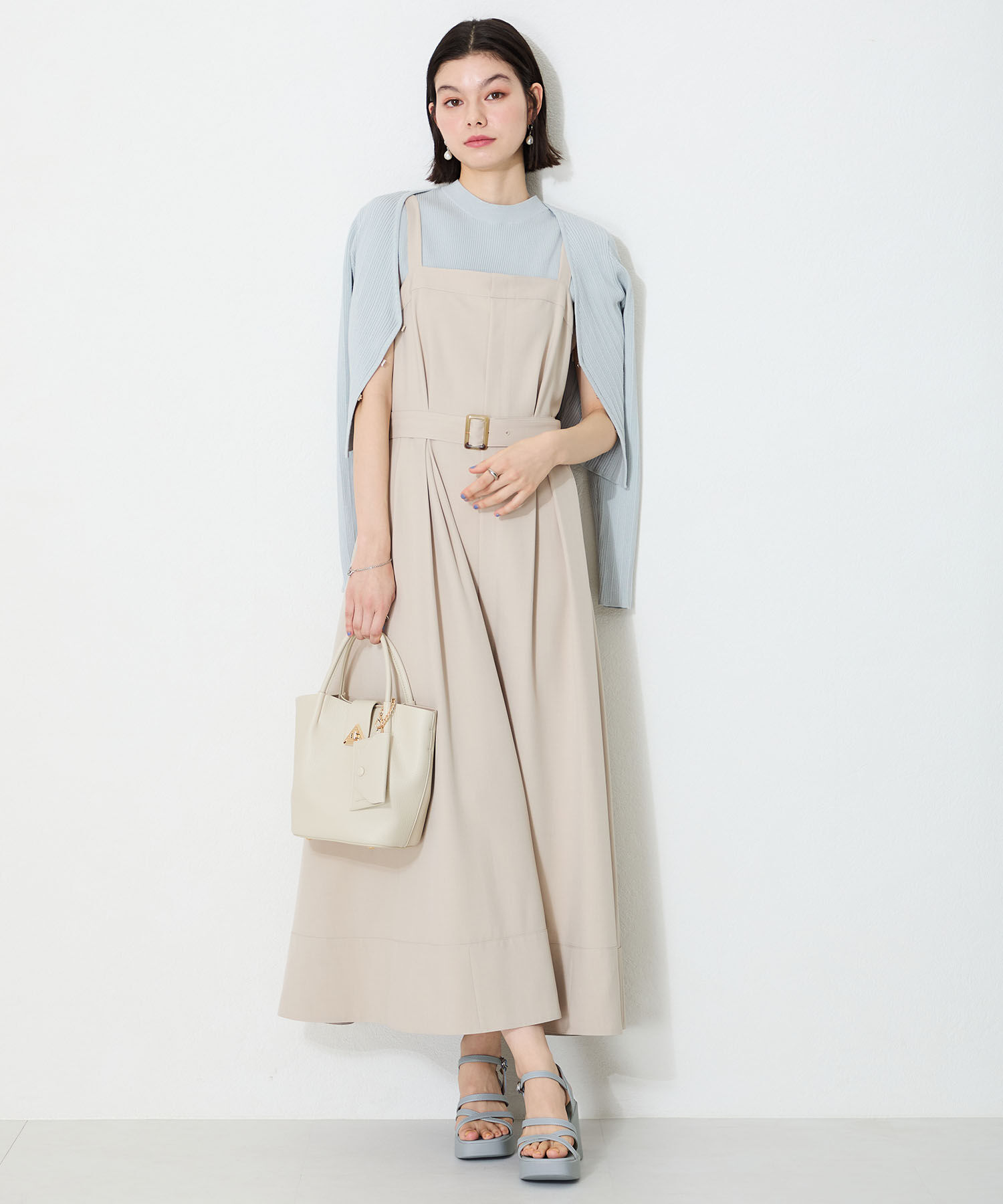 ORiental TRaffic「●2025春夏新作●ナローストラップ厚底ヒールサンダル/51203 サンダル 厚底 ヒール9.3cm 人気 トレンド」|サンダル|