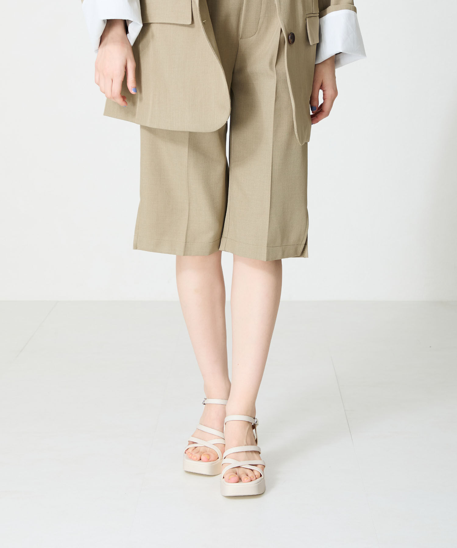 ORiental TRaffic「●2025春夏新作●ナローストラップ厚底ヒールサンダル/51203 サンダル 厚底 ヒール9.3cm 人気 トレンド」|サンダル|