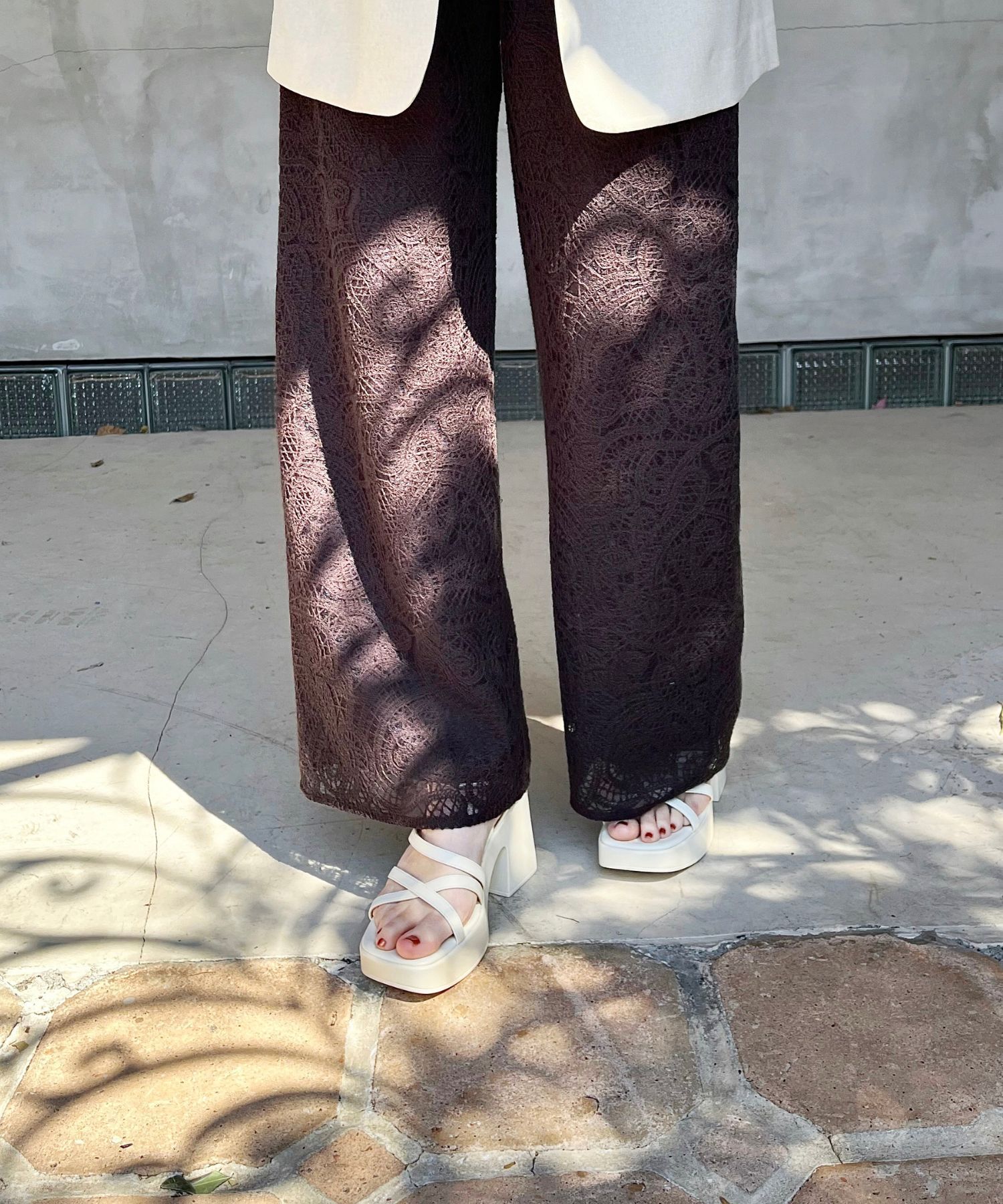 ORiental TRaffic「●2025春夏新作●ナローストラップ厚底ヒールサンダル/51203 サンダル 厚底 ヒール9.3cm 人気 トレンド」|サンダル|