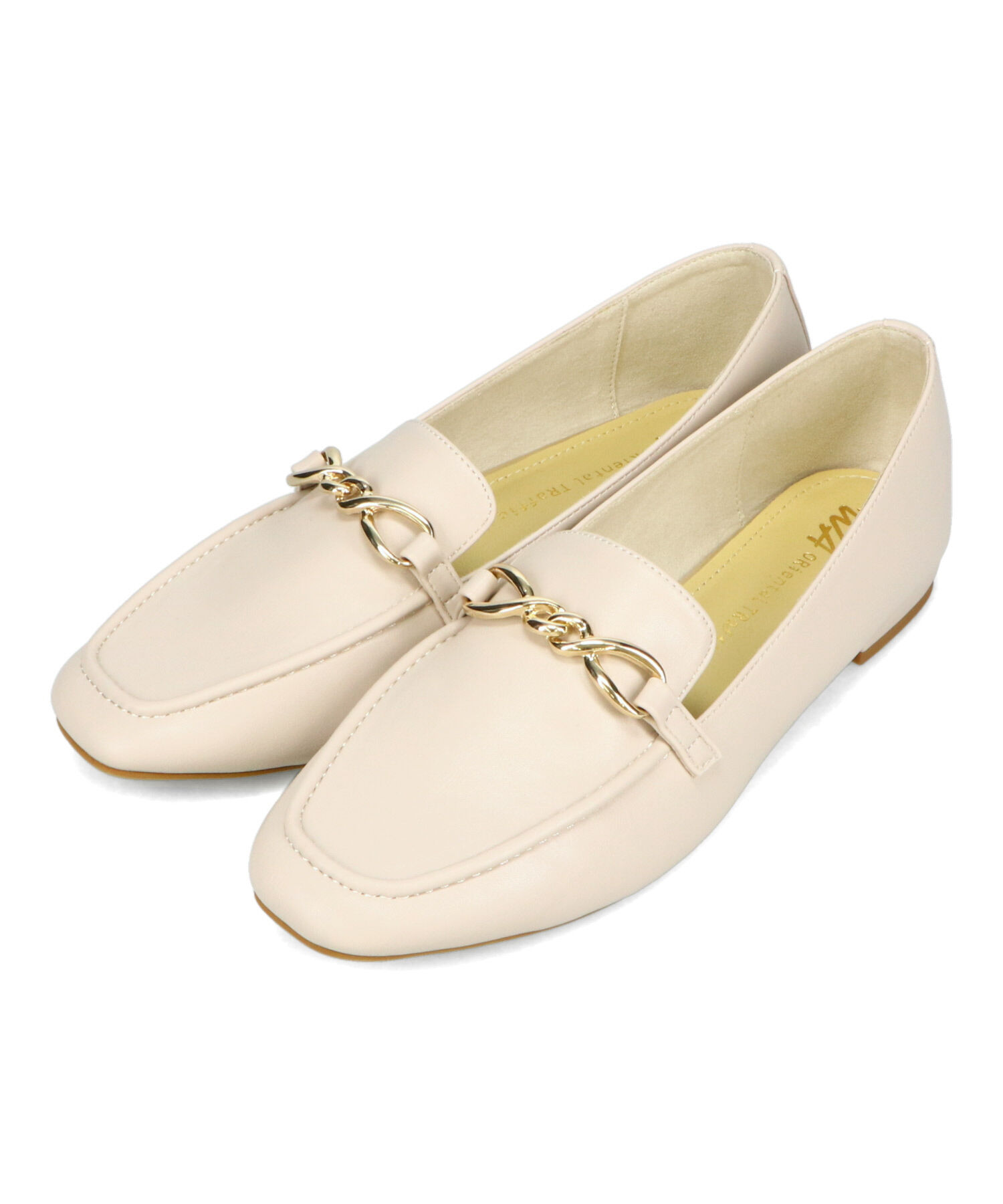 WA Oriental TRaffic「ねじりチェーンモチーフ ローファー /52116 フラット オフィス 通勤靴 柔らかい」|パンプス|