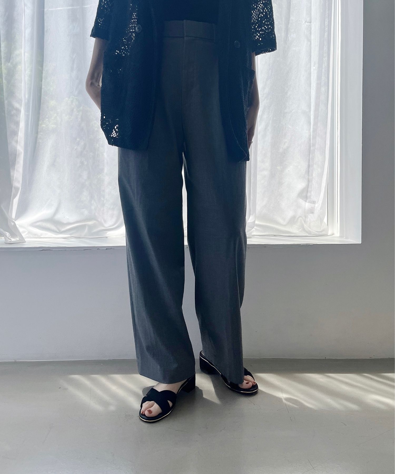 ORiental TRaffic「【WEB限定】●2025春夏新作●クロスストラップメタリックラインサンダル/55201 サンダル トレンド 人気」|サンダル|