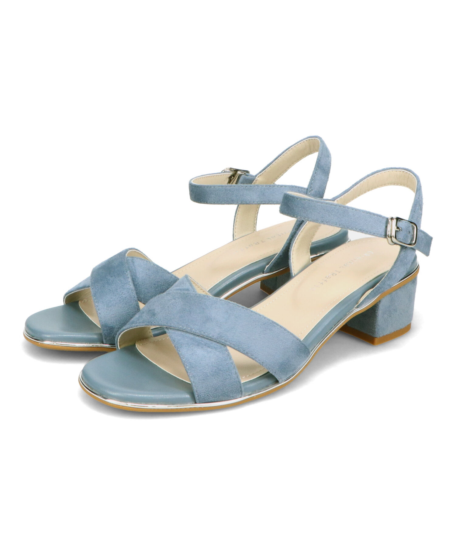 ORiental TRaffic「【WEB限定】●2025春夏新作●クロスストラップメタリックラインサンダル/55201 サンダル トレンド 人気」|サンダル|