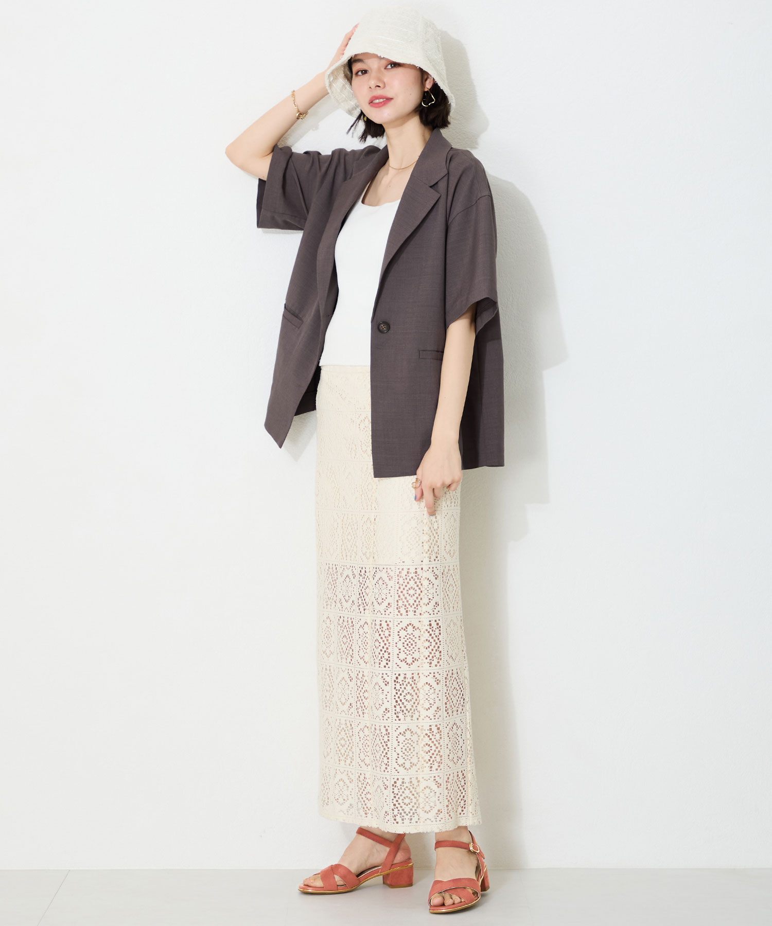 ORiental TRaffic「【WEB限定】●2025春夏新作●クロスストラップメタリックラインサンダル/55201 サンダル トレンド 人気」|サンダル|