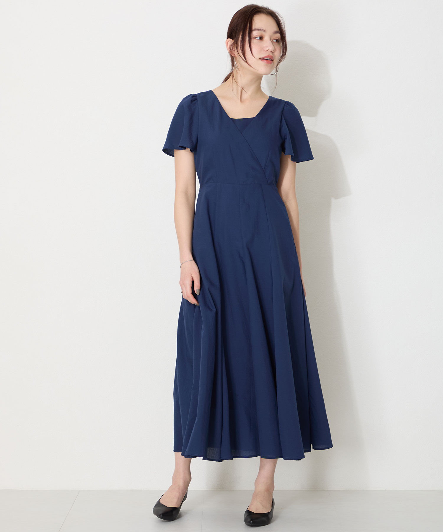 ORiental TRaffic「【WEB限定】スリットカット ポインテッドトゥ ヒール パンプス /55105 通勤 Vカット シンプル」|パンプス|