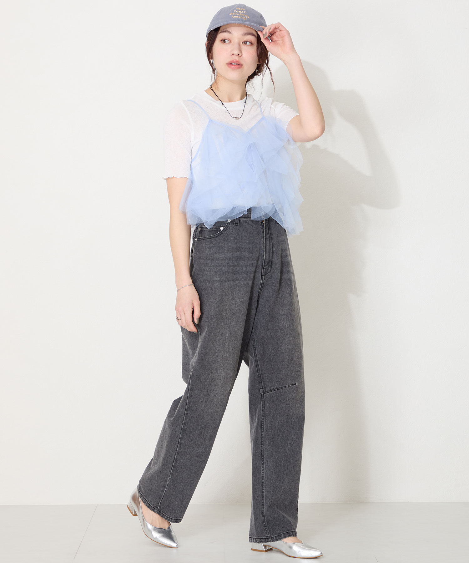 ORiental TRaffic「【WEB限定】スリットカット ポインテッドトゥ ヒール パンプス /55105 通勤 Vカット シンプル」|パンプス|