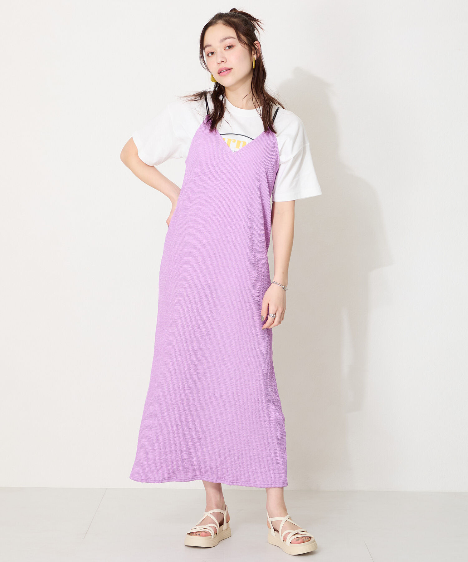 ORiental TRaffic「●2025春夏新作●クロスストラップ軽量ソールサンダル/51218 柔らかい フィット 人気 トレンド」|サンダル|