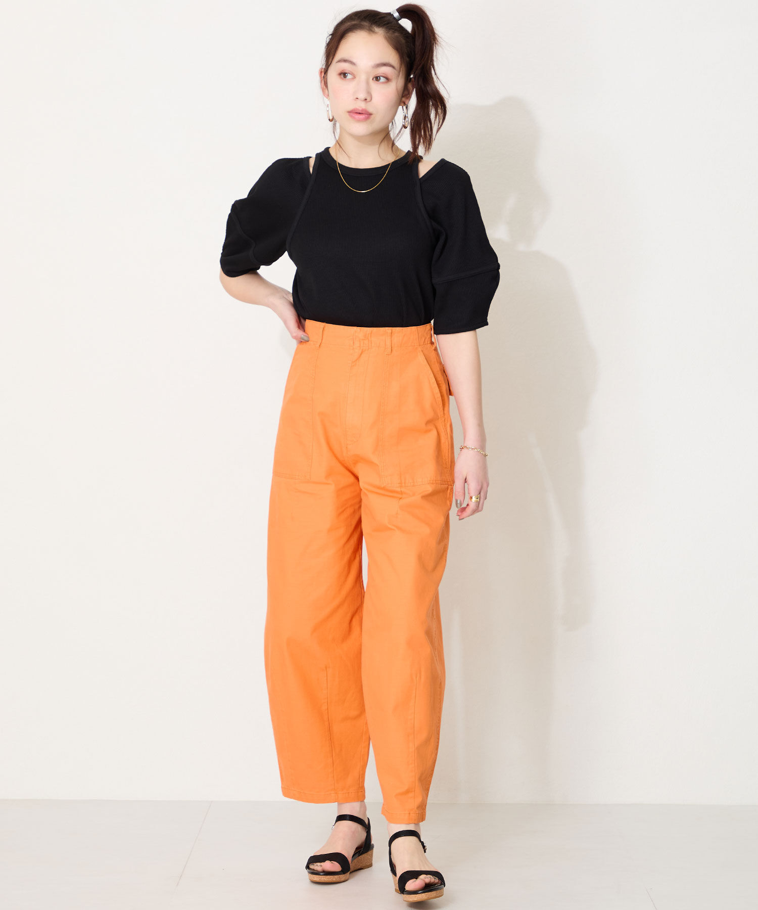 ORiental TRaffic「【WEB限定】●2025春夏新作●ウエッジソールワンベルトサンダル/55203 サンダル 人気 トレンド 売れてる」|サンダル|