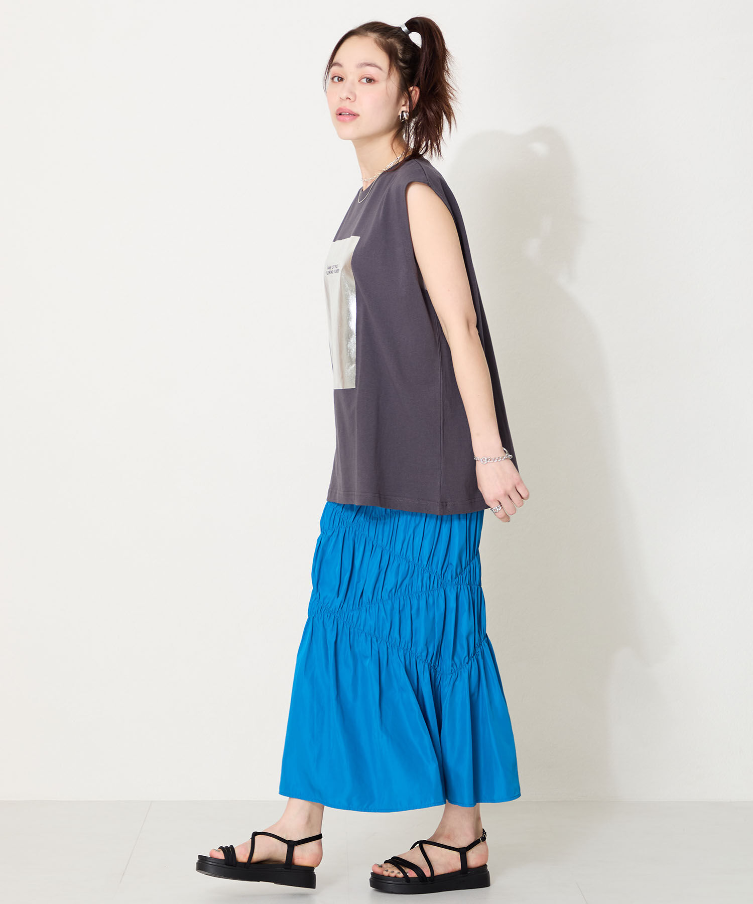 ORiental TRaffic「【WEB限定】●2025春夏新作●チューブストラップスポーツサンダル/55204 厚底　スポサン 人気」|サンダル|