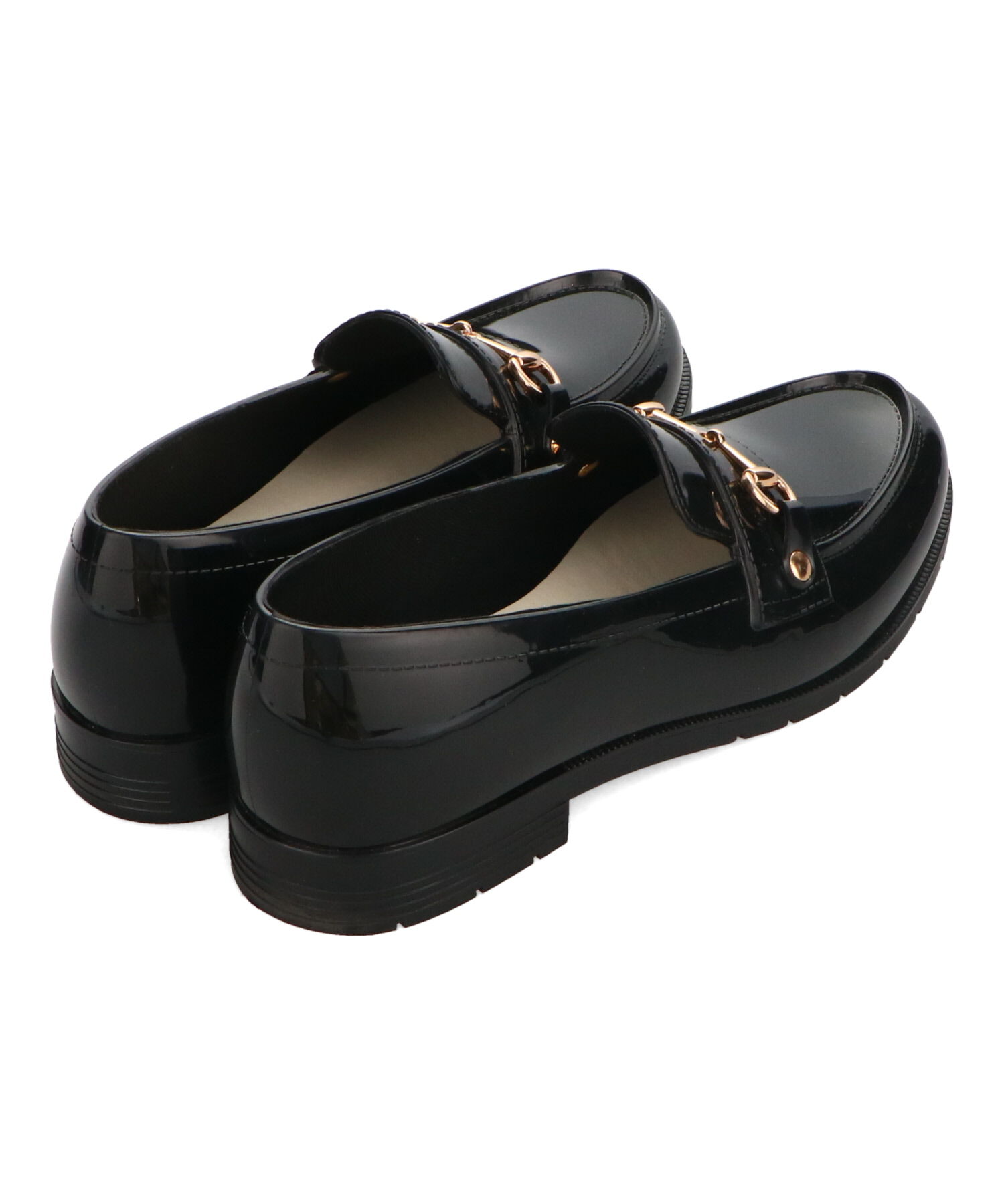 ORiental TRaffic「【防水】ビットモチーフ PVC レイン ローファー /R-1021 柔らかい 通勤 ゆったり」|パンプス|