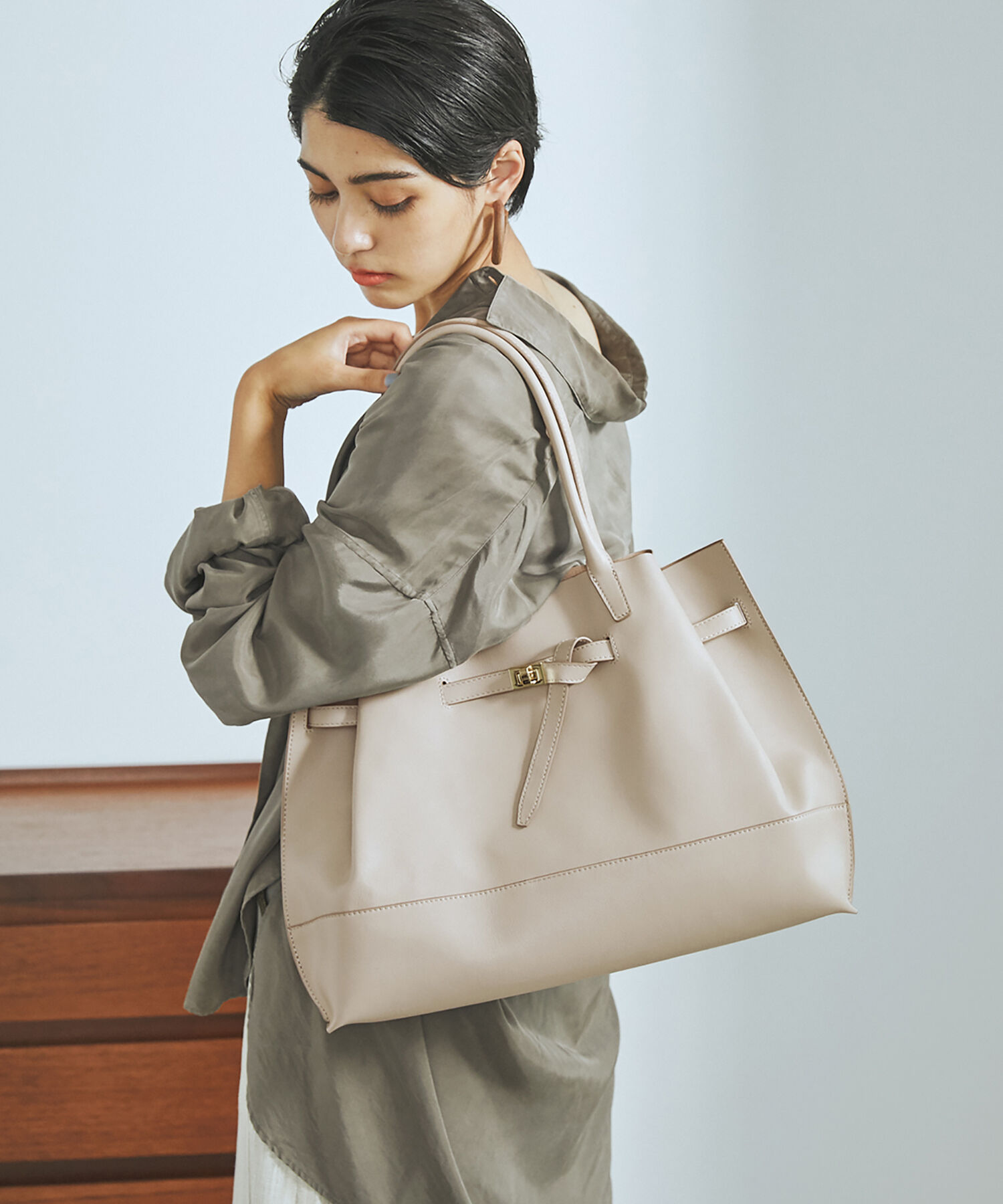 TOPKAPI TREASURE「シュリンクレザー ベルトデザインA4トートバッグ」|トートバッグ|