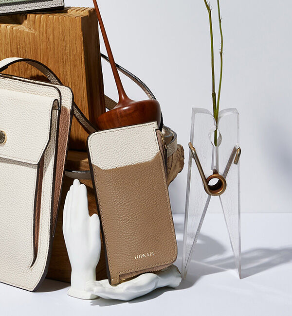 TOPKAPI 「バイカラー レザー フラグメントケース LEAN リーン」|名刺入れ・カードケース|