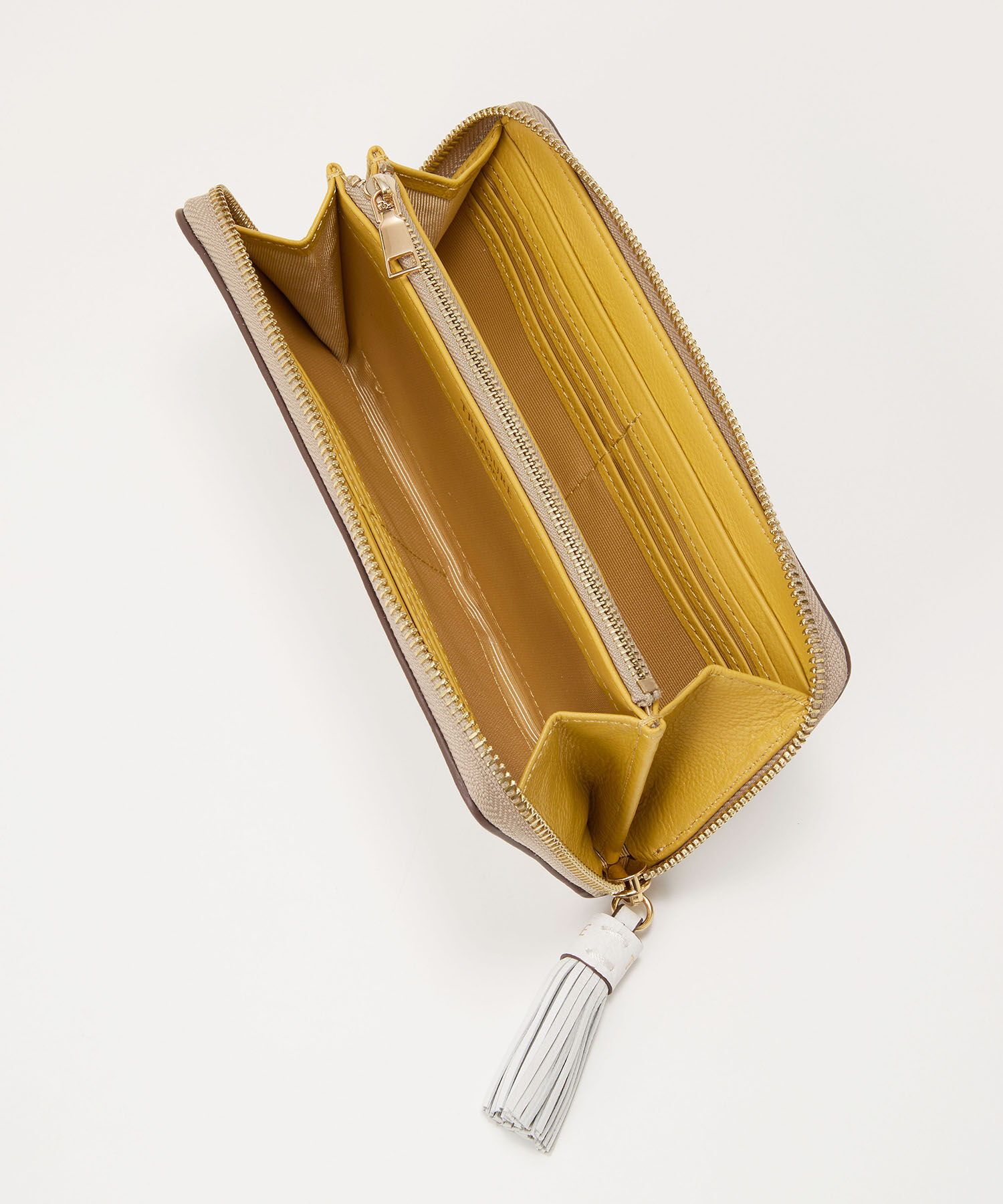 TOPKAPI TREASURE「【TREASURE TOPKAPI】シュリンクレザー タッセル プリント ラウンド 長財布」|財布|