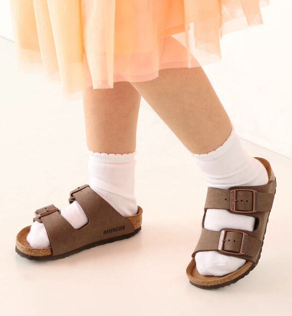 BIRKENSTOCK「【ビルケンシュトック】アリゾナ/モカ ビルコフロー ヌバックレザー/サンダル キッズ」|サンダル|