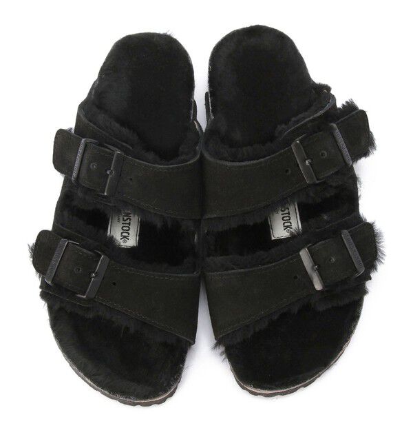 BIRKENSTOCK「【ビルケンシュトック】アリゾナ/ブラック スエードレザー シープスキン/サンダル レディース」|サンダル|