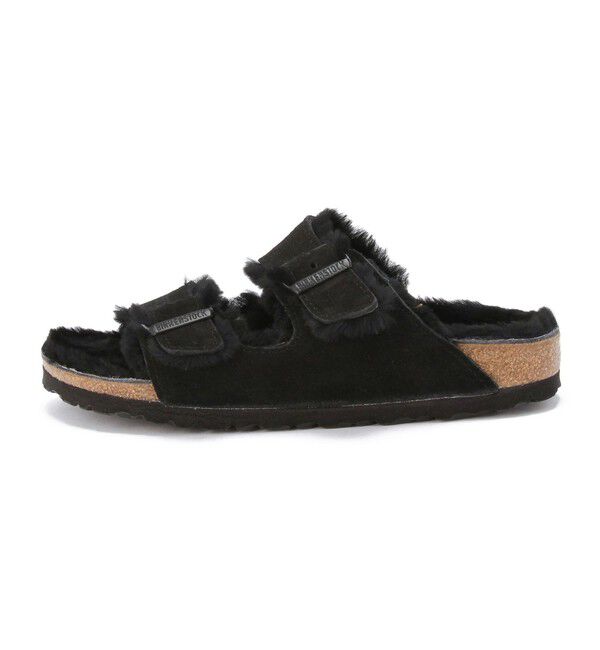 BIRKENSTOCK「【ビルケンシュトック】アリゾナ/ブラック スエードレザー シープスキン/サンダル レディース」|サンダル|