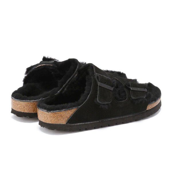 BIRKENSTOCK「【ビルケンシュトック】アリゾナ/ブラック スエードレザー シープスキン/サンダル レディース」|サンダル|