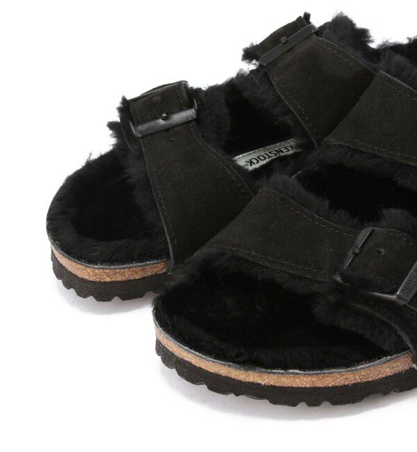 BIRKENSTOCK「【ビルケンシュトック】アリゾナ/ブラック スエードレザー シープスキン/サンダル レディース」|サンダル|