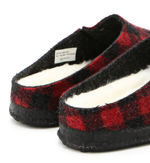 BIRKENSTOCK「【ビルケンシュトック】ツェルマット シアリング/プレイドレッド フェルト/ルームシューズ メンズ」|サンダル|
