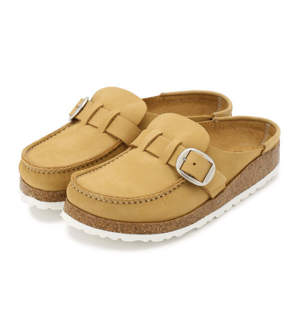 BIRKENSTOCK「【ビルケンシュトック】バックリー/ラテクリーム ヌバックレザー/クロッグ レディース」|サンダル|トープ