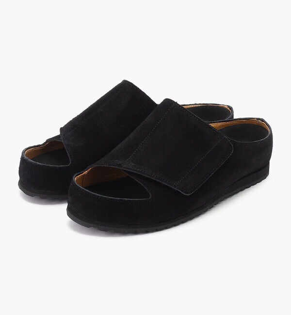 BENEXY「【ベネクシー】180 スリム/ブラック ベロアレザー/サンダル メンズ レディース」|サンダル|