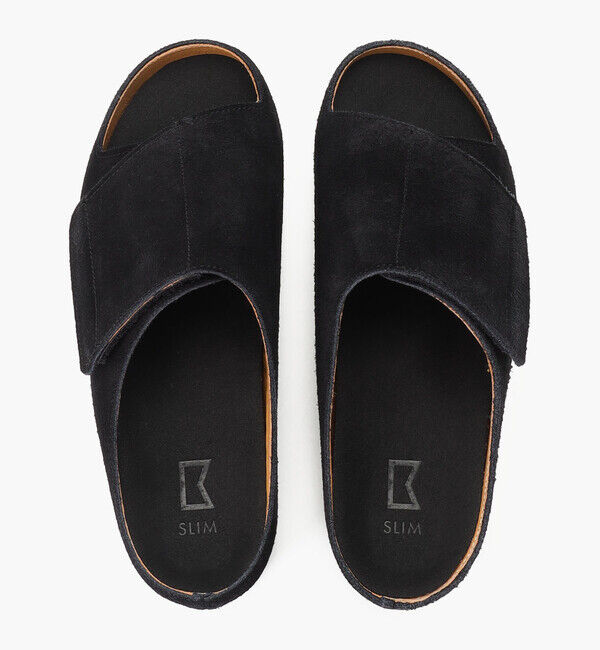 BENEXY「【ベネクシー】180 スリム/ブラック ベロアレザー/サンダル メンズ レディース」|サンダル|