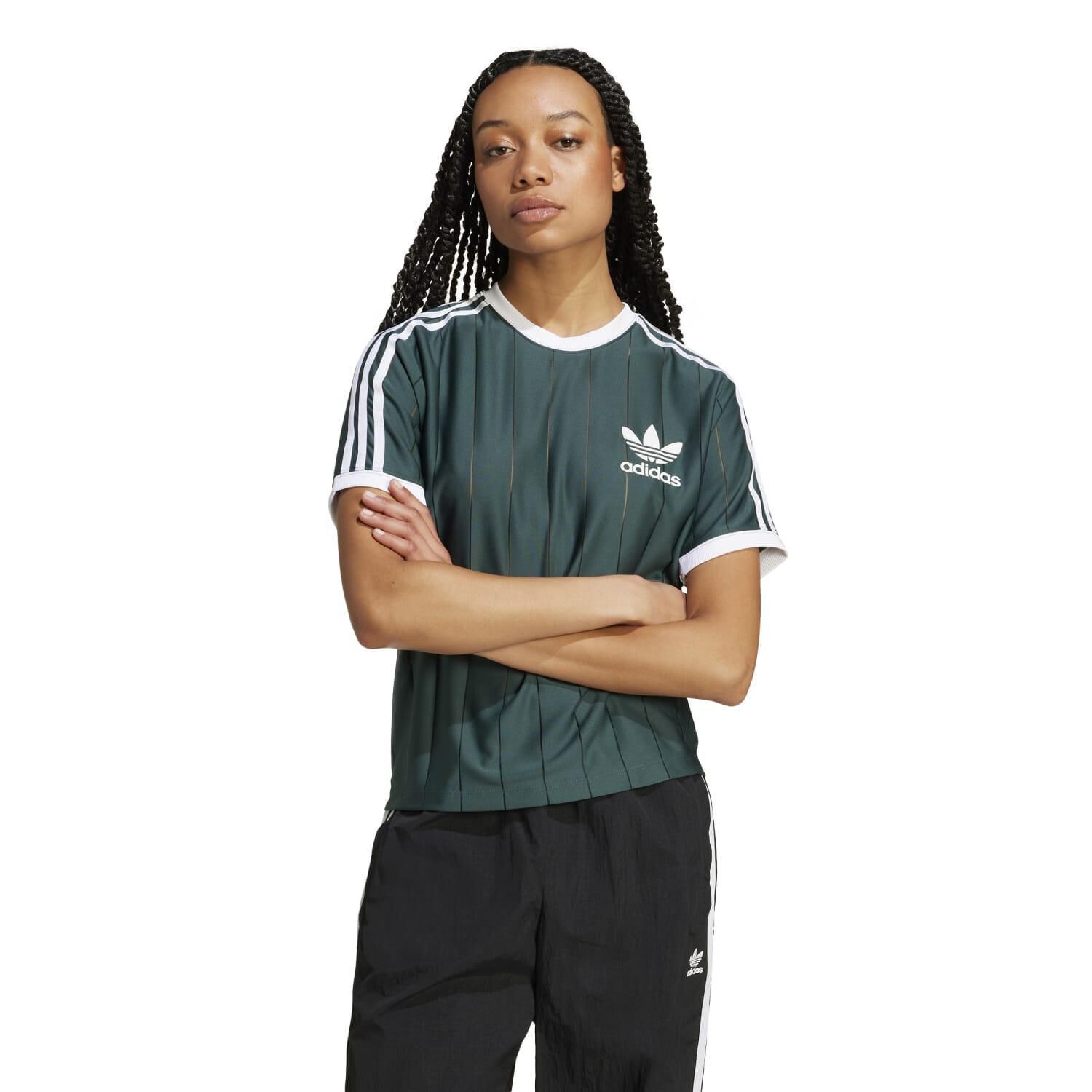 adidas「【ADIDAS ｳｪｱ】W 3 STRIPE TEE(PINST)」|Tシャツ・カットソー|グリーン