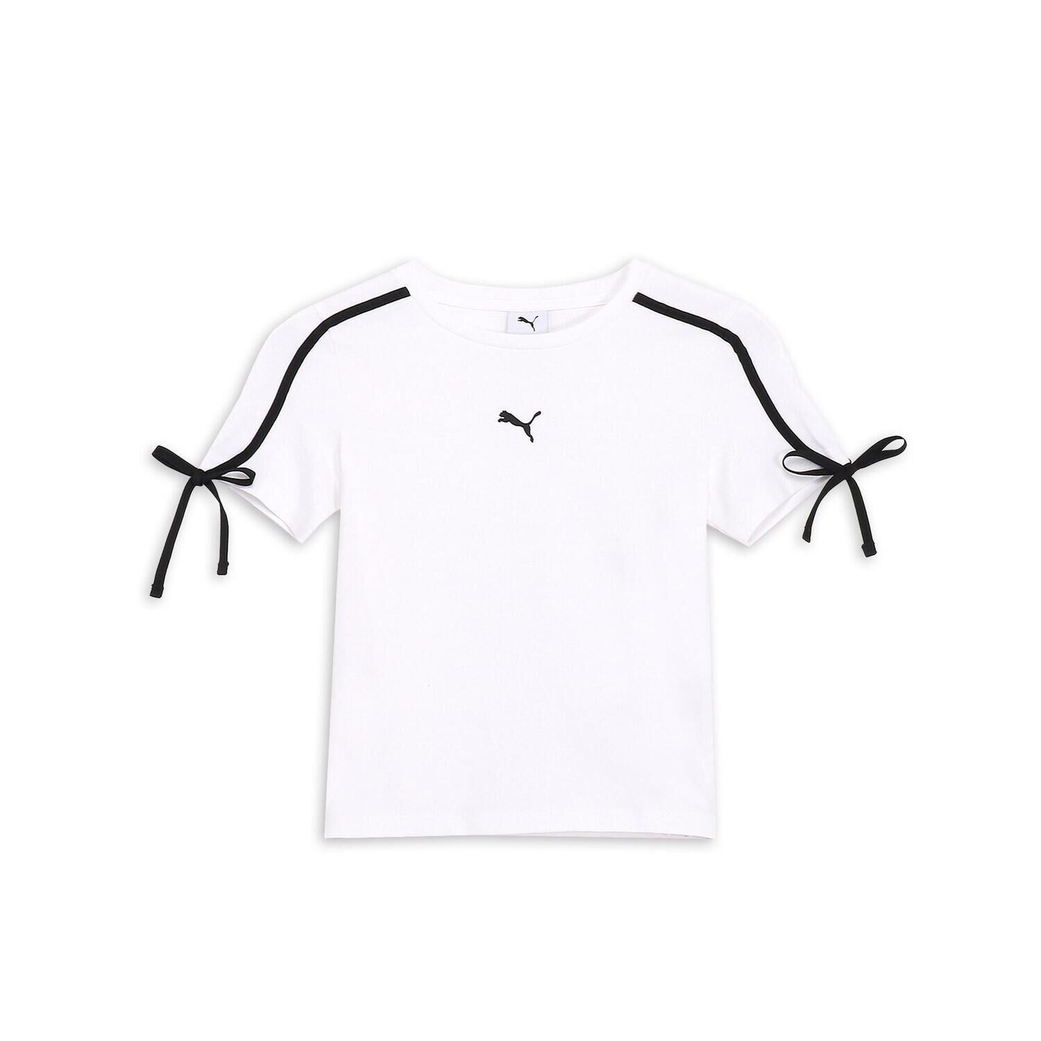 PUMA「【PUMA ｳｪｱ】W T7 MODERNDELIGHT SLIMSHORT」|Tシャツ・カットソー|ホワイト