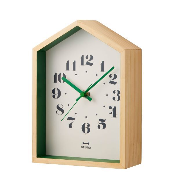 BRUNO「ウッドハウスクロック」|クロック・置時計|ホワイト