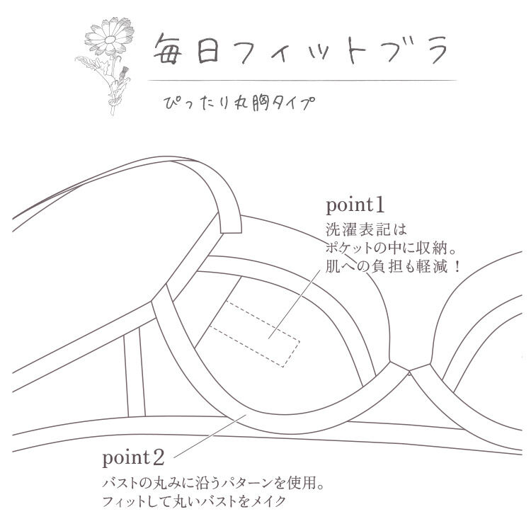 intesucre「アンテシュクレ 毎日フィットブラ ぴったり丸胸タイプ ブラセット BCDEカップ IBT360」|インナー|