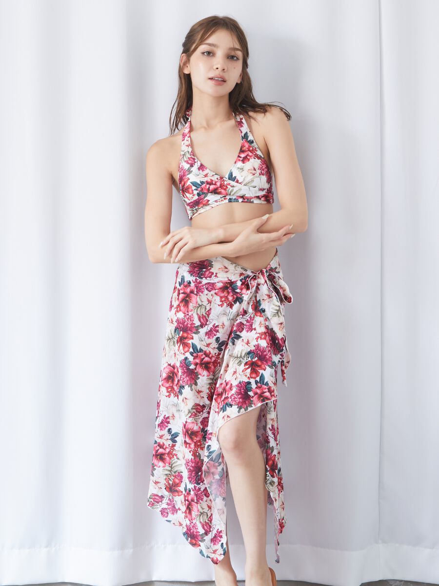 PEAK&PINE「ミレニアムフラワーサッシュクロスビキニ」|ビキニ|