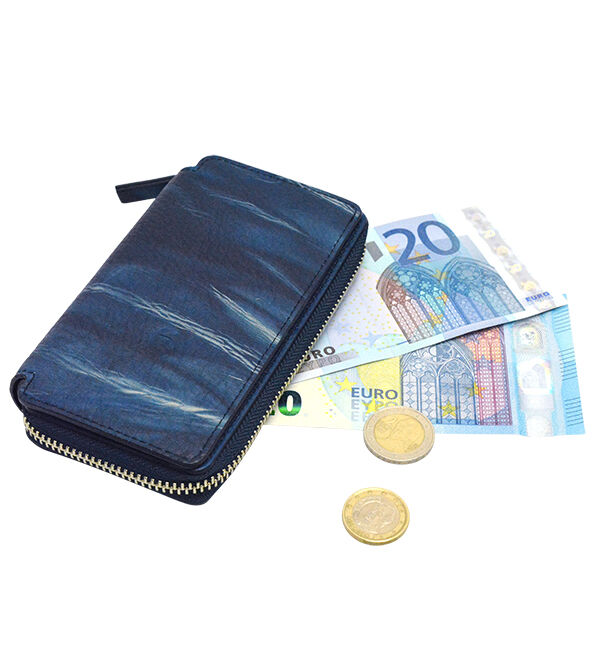 Kinuya Indigo「W409 本革　藍染め　絞り　Wallet」|財布|