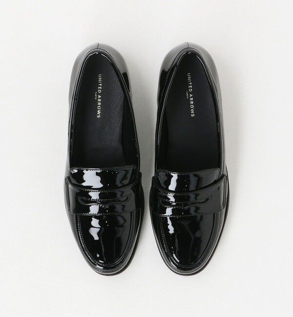 UNITED ARROWS「レイン レザー ローファー」|レインシューズ|BLACK