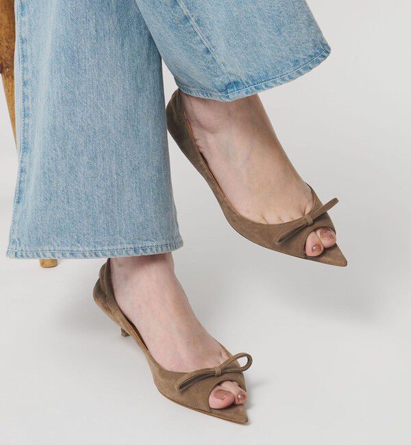 UNITED ARROWS「【一部別注】＜PIPPICHIC＞CHRISTEL リボン パンプス」|パンプス|BEIGE