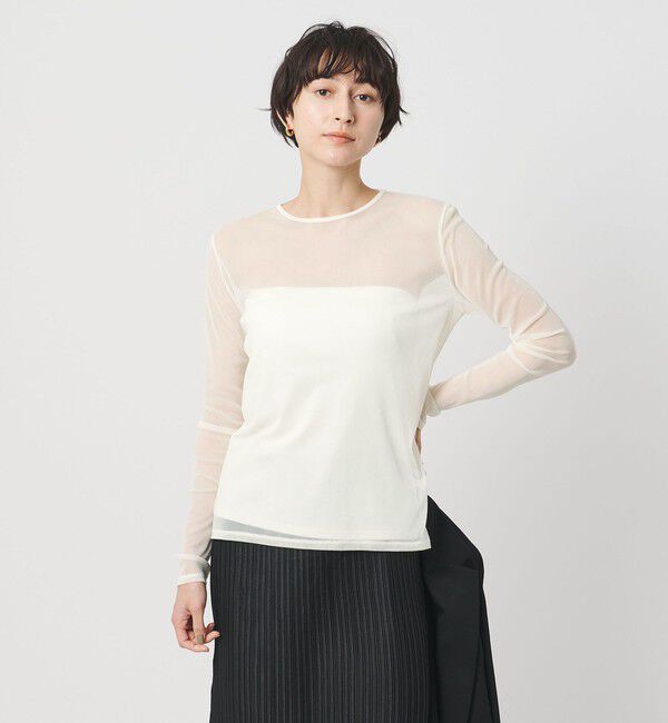 UNITED ARROWS「チュール ジャージー カットソー」|Tシャツ・カットソー|