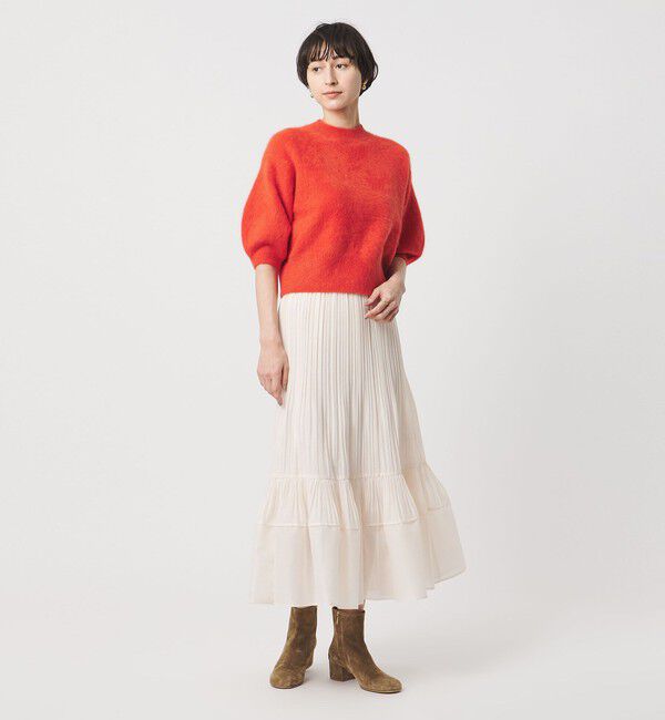 UNITED ARROWS「フォックスカシミヤ ハーフスリーブ Tニット UYHSP」|ニット・セーター|