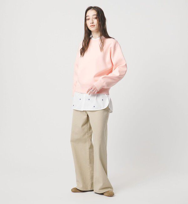 UNITED ARROWS「スウェットライク クルーネックニット ‐ウォッシャブル‐」|ニット・セーター|