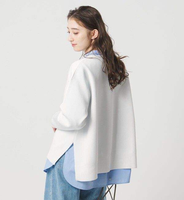 UNITED ARROWS「スウェットライク スキッパーニット ‐ウォッシャブル‐」|ニット・セーター|