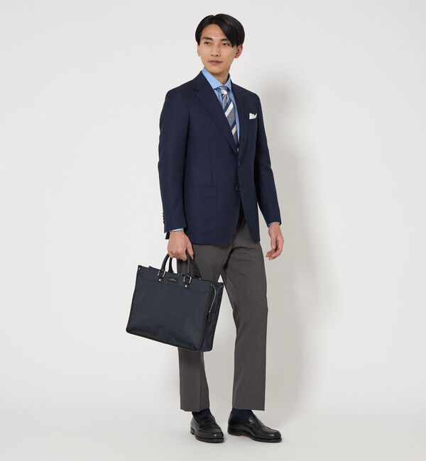 UNITED ARROWS green label relaxing「PE ツイル 2WAY ブリーフケース -撥水-」|ビジネスバッグ|