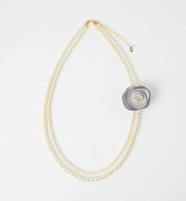 UNITED ARROWS green label relaxing「コサージュ付き フェイクパール 5WAY ネックレス 」|ネックレス|