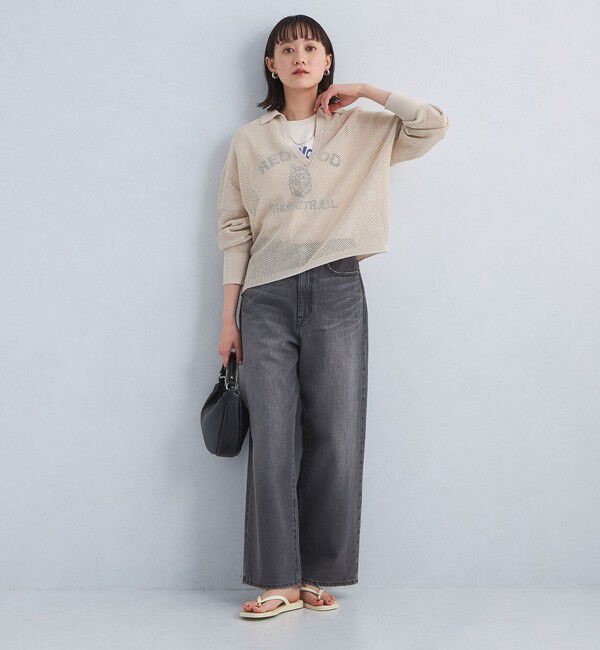 UNITED ARROWS green label relaxing「メッシュ スキッパー ニット プルオーバー -ウォッシャブル-」|ニット・セーター|