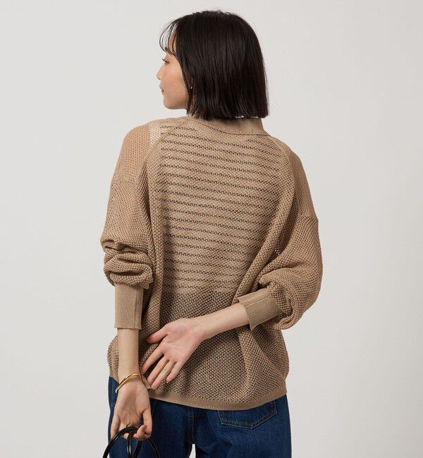 UNITED ARROWS green label relaxing「メッシュ スキッパー ニット プルオーバー -ウォッシャブル-」|ニット・セーター|
