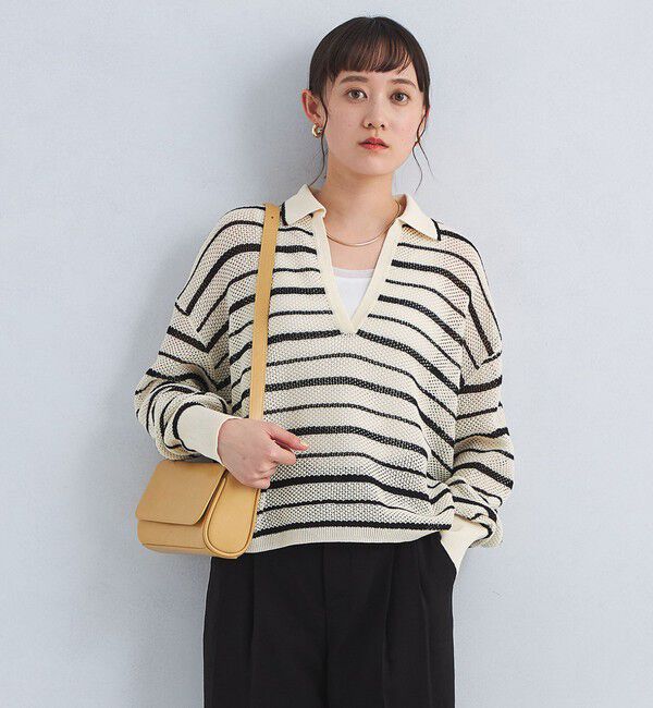 UNITED ARROWS green label relaxing「メッシュ スキッパー ニット プルオーバー -ウォッシャブル-」|ニット・セーター|その他1