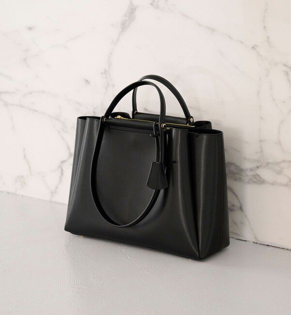 UNITED ARROWS green label relaxing「【WEB限定】NEW ダブルハンドルトートバッグ / A4 / 通勤 / PCバッグ付き」|ショルダー・メッセンジャー|BLACK